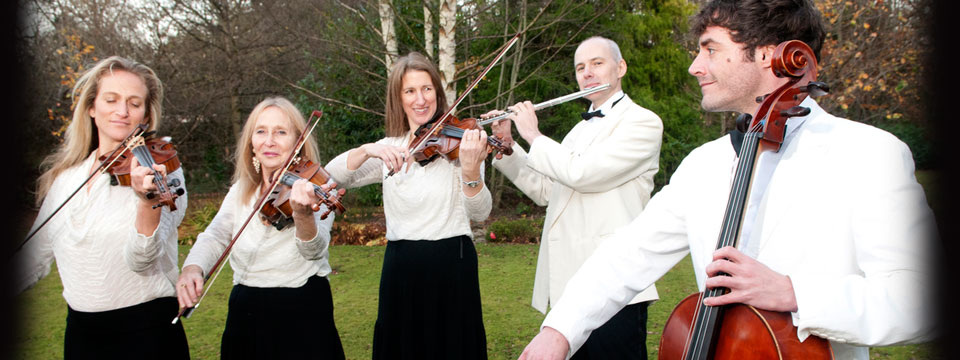 string quartet with flute for wedding